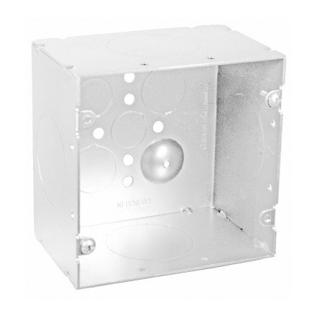 Southwire Electrical Box, 60 cu in, Junction Box Type, Steel, Square Shape 72181-1-1/2